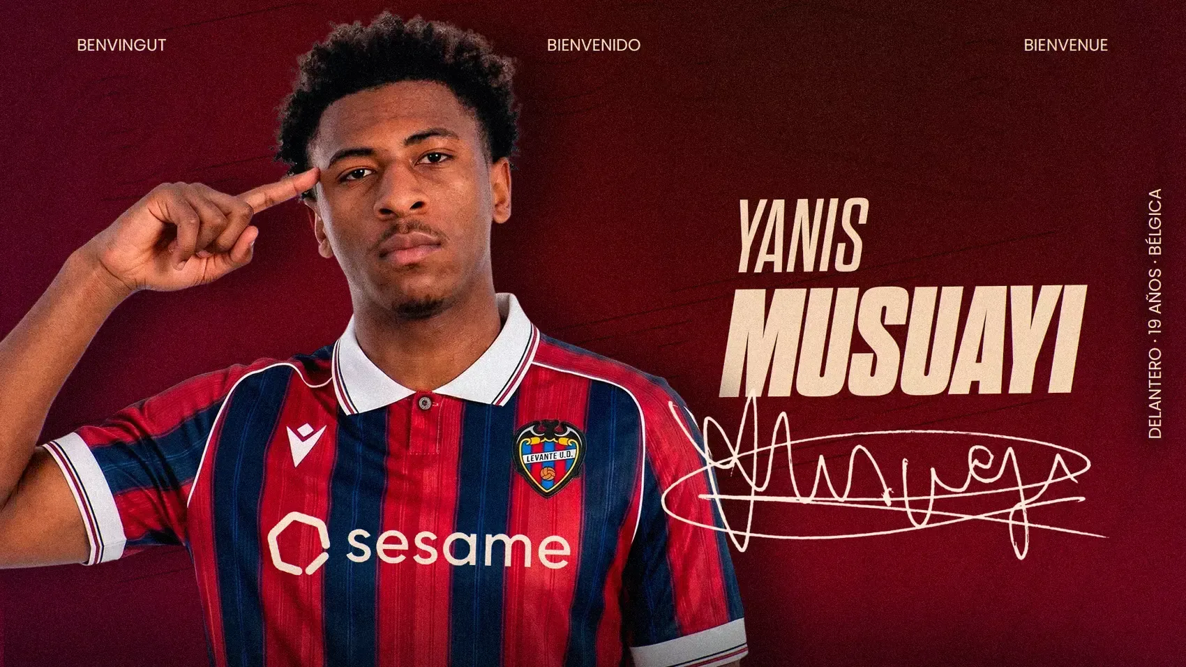Oficial: Yanis Musuayi reforça o Levante de Luís Castro