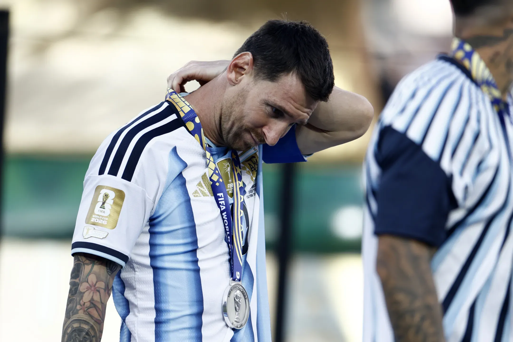 Messi não conseguiu evitar as lágrimas