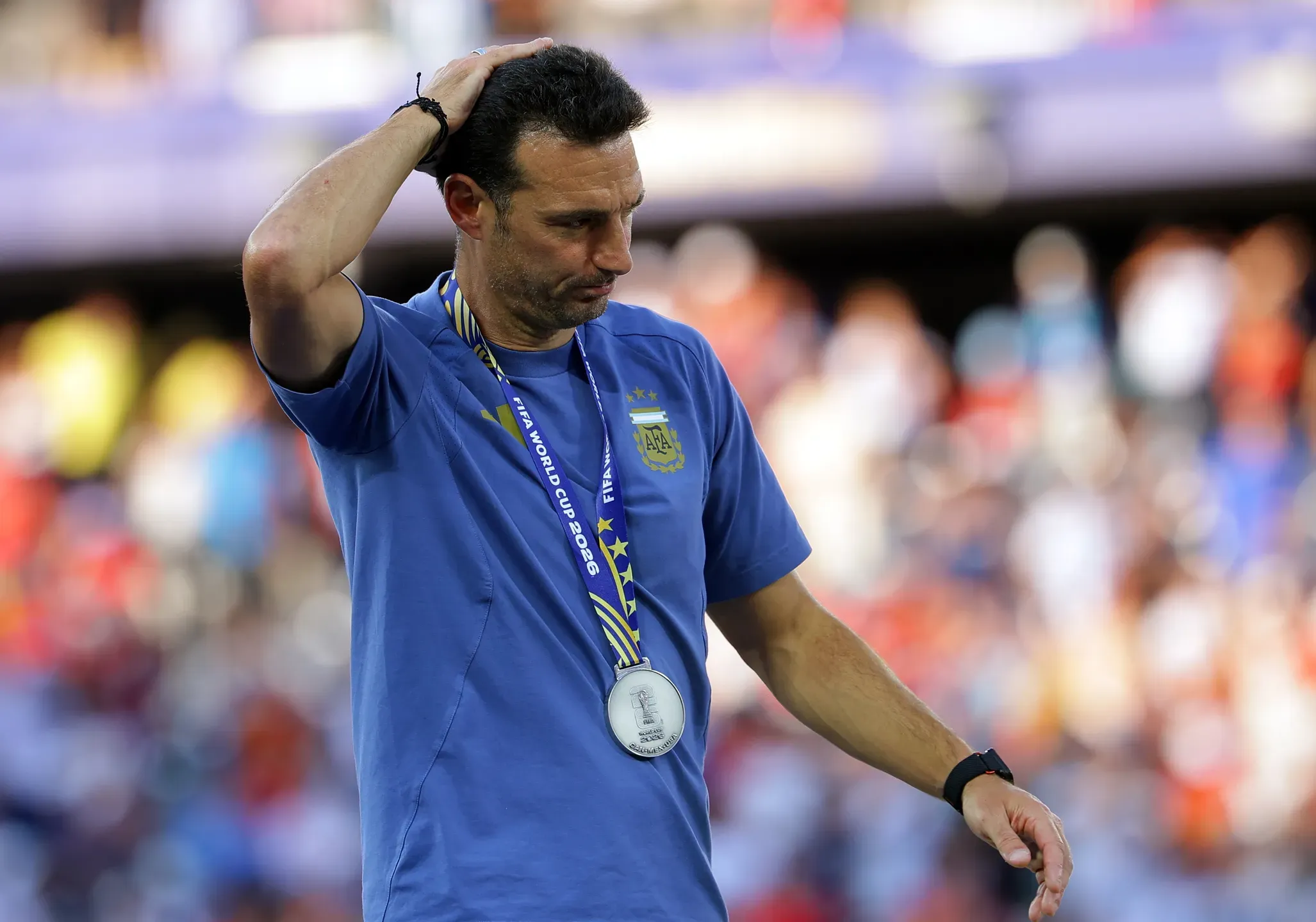 Scaloni em lágrimas: "Sou grato pela oportunidade de estar aqui"