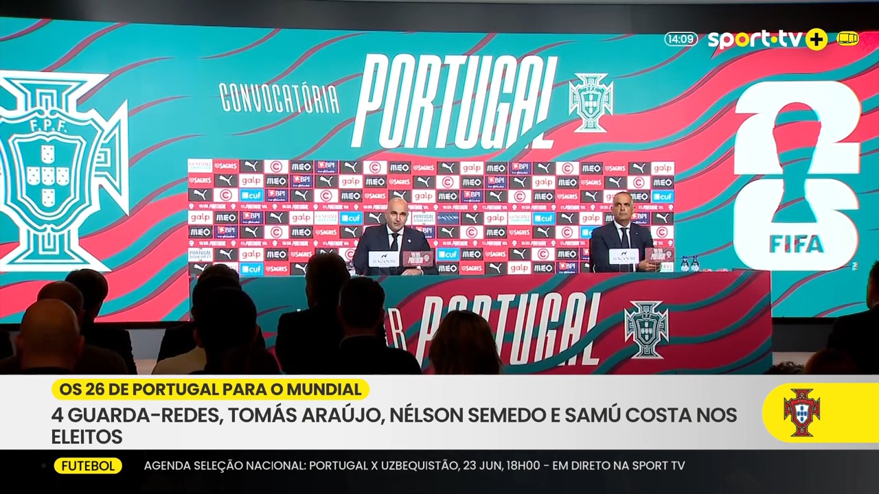 Os convocados pela voz do selecionador 