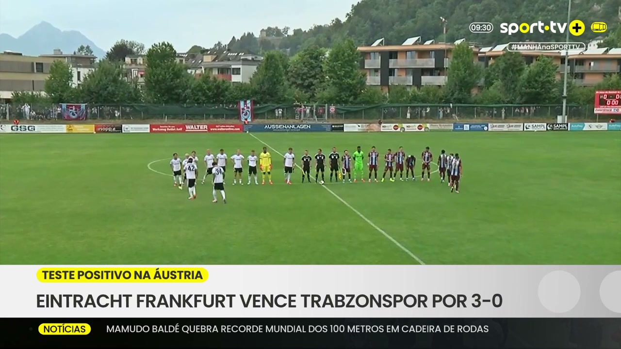 Eintracht Frankfurt bate Trabzonspor em jogo de preparação
