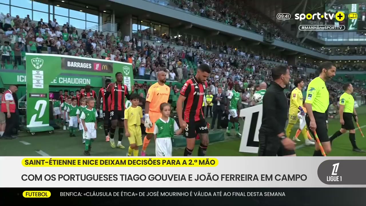 Saint-Étienne e Nice deixam 'playoff' por resolver