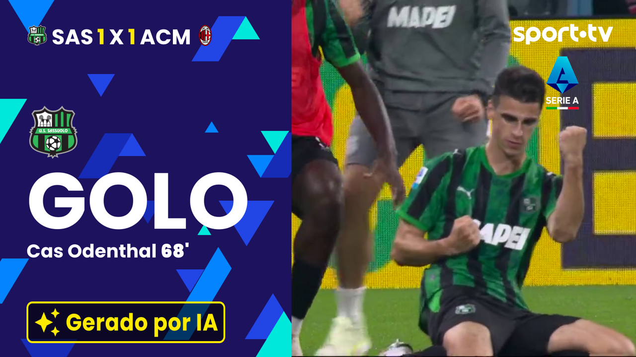 ▶️ Remate de Odenthal restabelece o empate para o Sassuolo 🔫