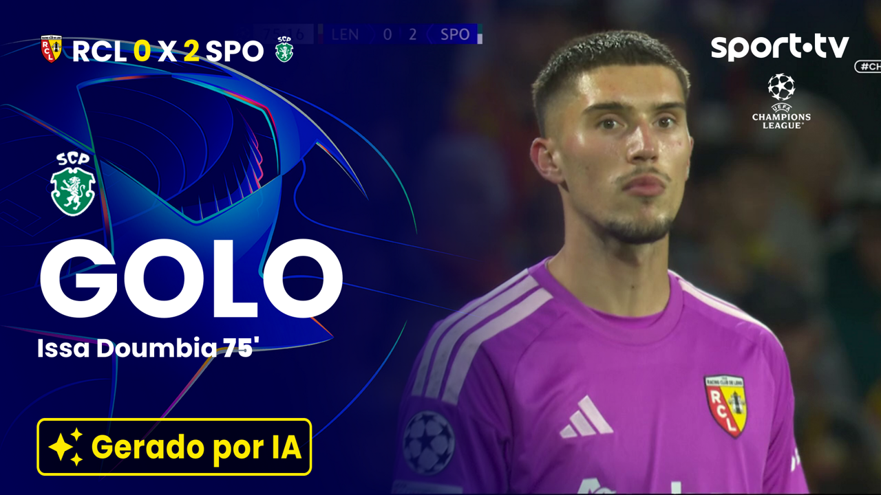 ▶️ Doumbia atira a contar e deixa o Sporting a vencer por dois em Lens 🎯🟢