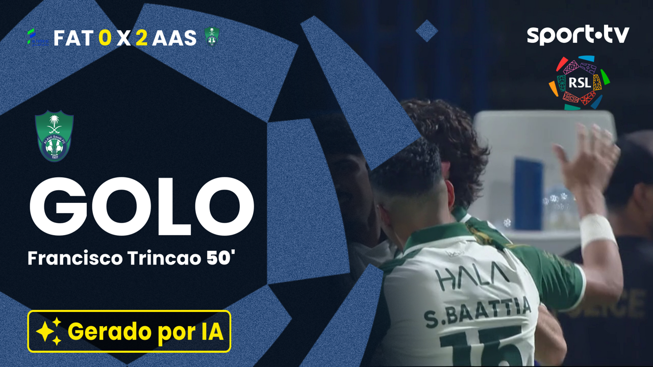 ▶️ Al-Ahli dispara para 2-0 com bis de Trincão 🔫