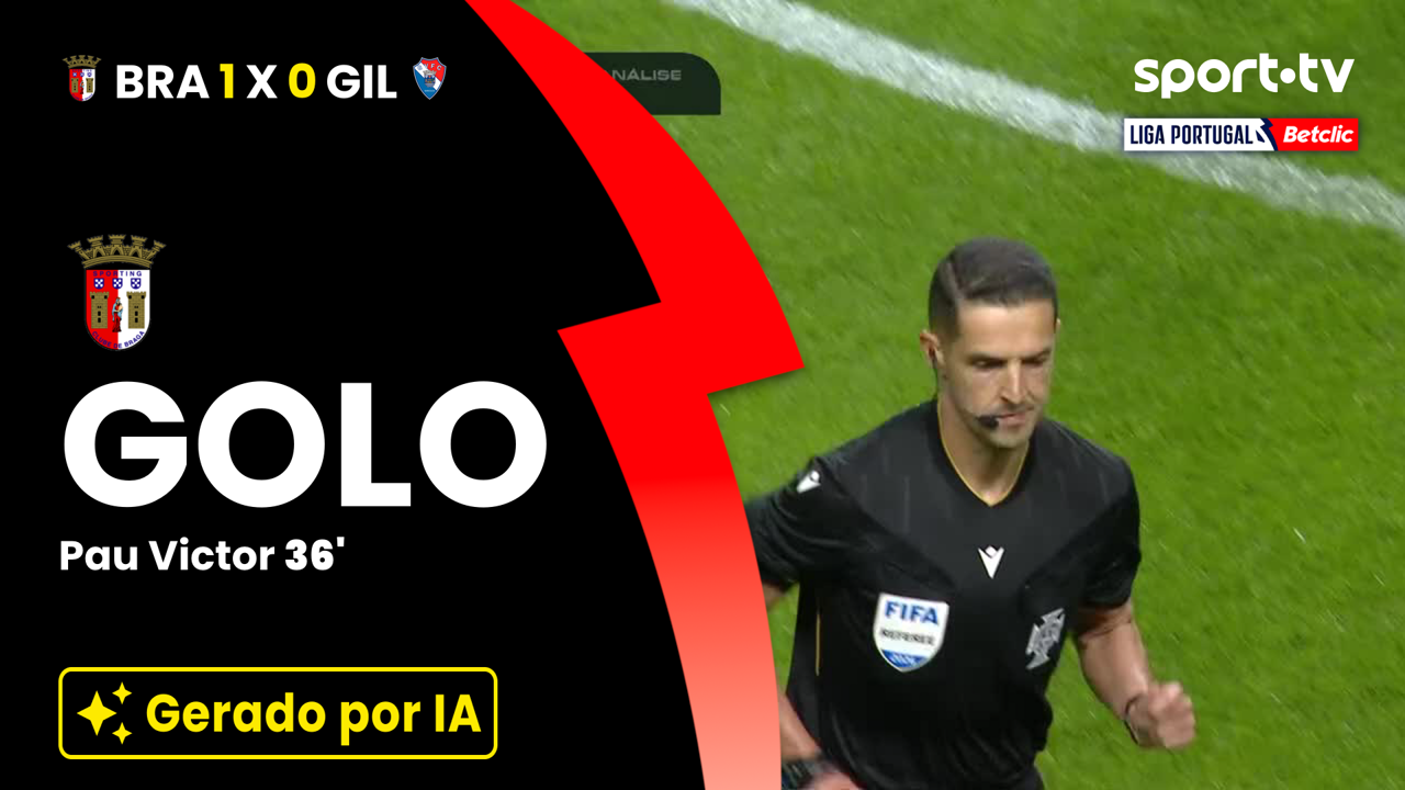 ▶️ Remate certeiro de Pau Victor coloca o SC Braga na frente 🚀