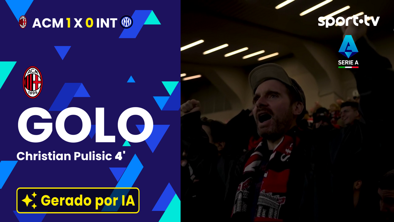 ▶️ De cabeça, Pulisic coloca o AC Milan na frente no dérbi de Milão