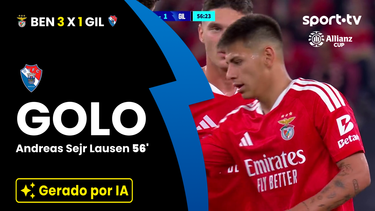 ▶️ Remate de Andreas Sejr Lausen reduz a desvantagem para 3-1 na Taça da Liga