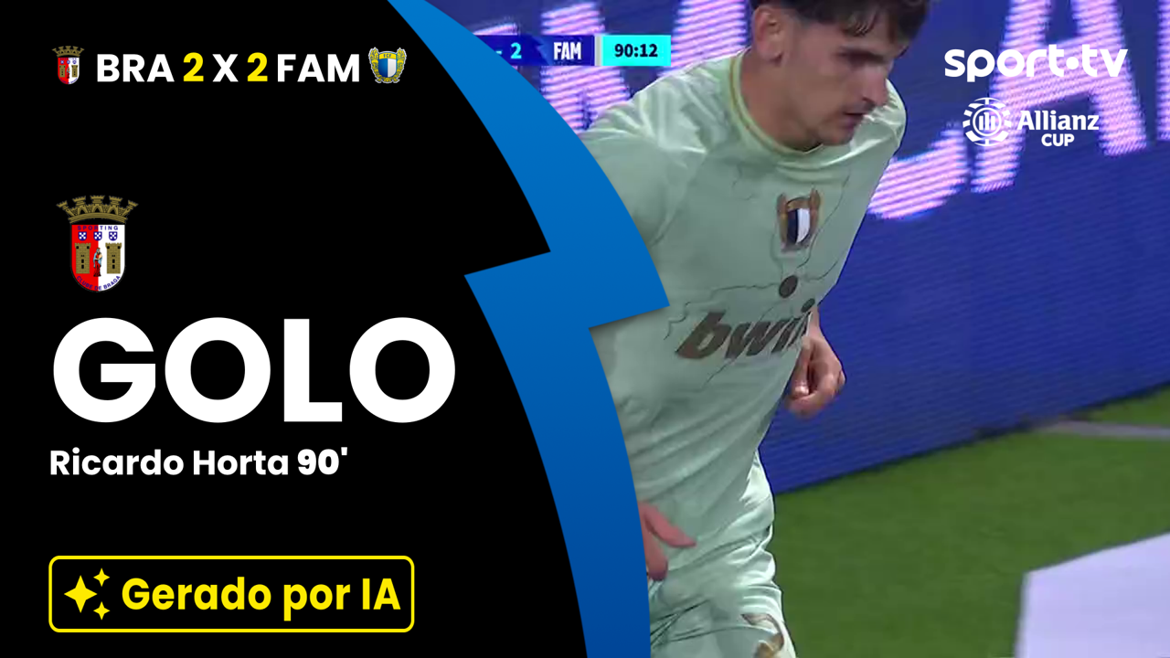 ▶️ De penálti ao cair do pano, Ricardo Horta bisa e faz o 2-2 para o SC Braga