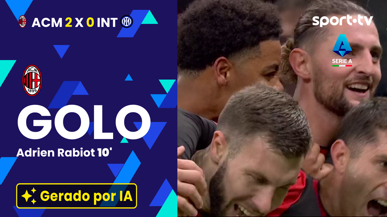 ▶️ Rabiot amplia para 2-0 no dérbi de Milão após nova assistência de Diego Moreira