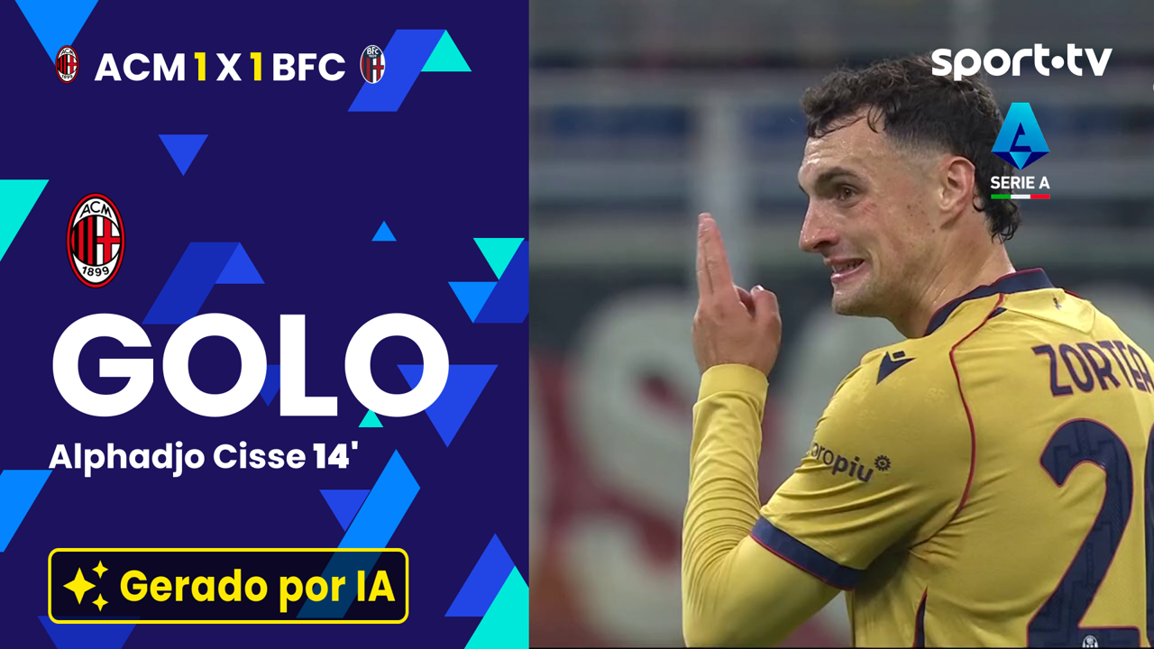 ▶️ Remate certeiro de Alphadjo Cisse restabelece o empate para o AC Milan